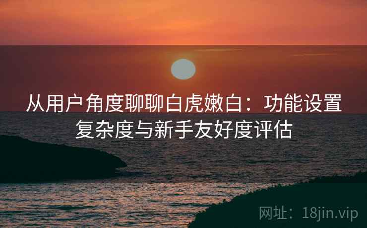 从用户角度聊聊白虎嫩白：功能设置复杂度与新手友好度评估