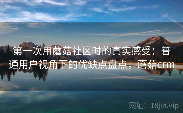 第一次用蘑菇社区时的真实感受：普通用户视角下的优缺点盘点，蘑菇crm