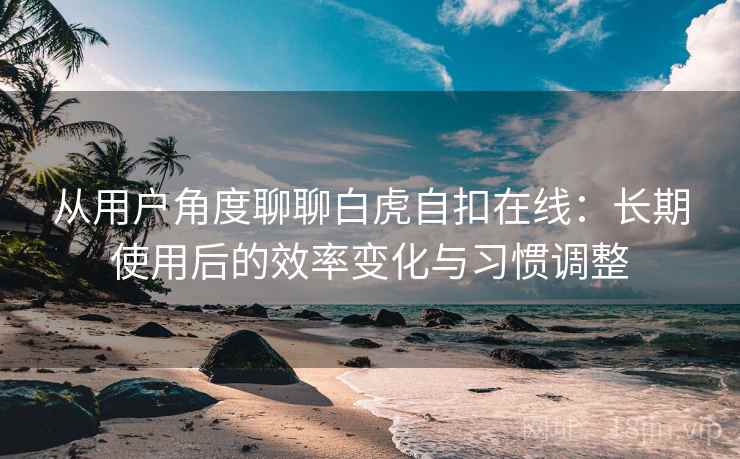 从用户角度聊聊白虎自扣在线:长期使用后的效率变化与习惯调整 从用户角度聊聊白虎自扣在线:长期使用后的效率变化与习惯调整
