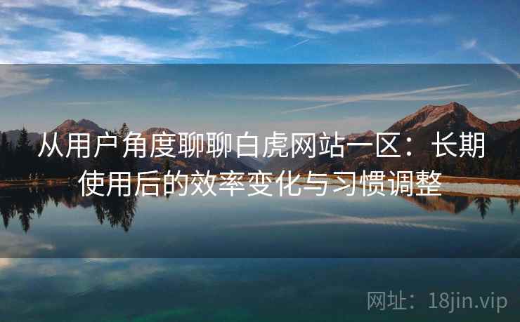 从用户角度聊聊白虎网站一区：长期使用后的效率变化与习惯调整
