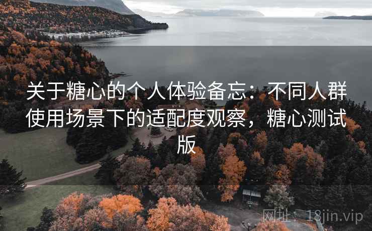 关于糖心的个人体验备忘：不同人群使用场景下的适配度观察，糖心测试版