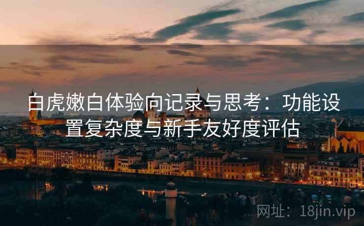 白虎嫩白体验向记录与思考：功能设置复杂度与新手友好度评估